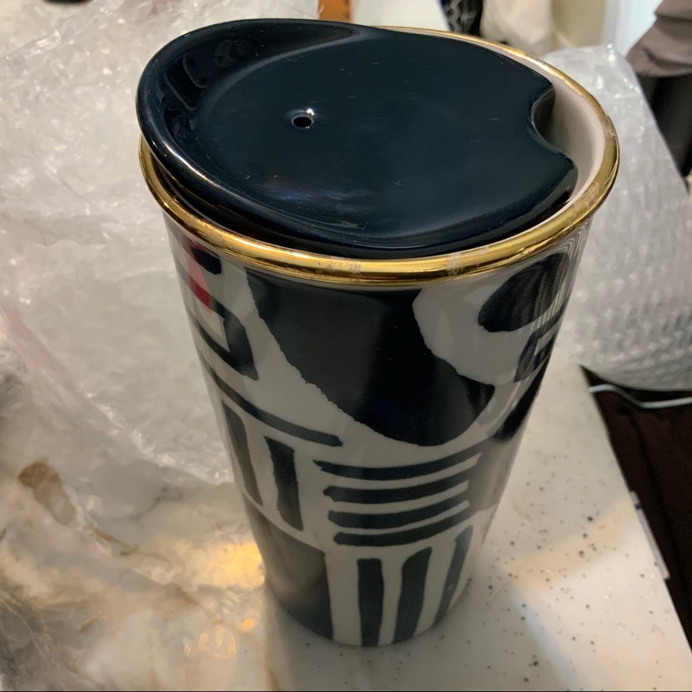 STARBUCKS NAVY RARE CERAMIC TRAVEL Mug 2015 - Picture 7 of 8